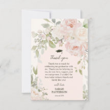 Félicitations Fleuris Rose Élégant
