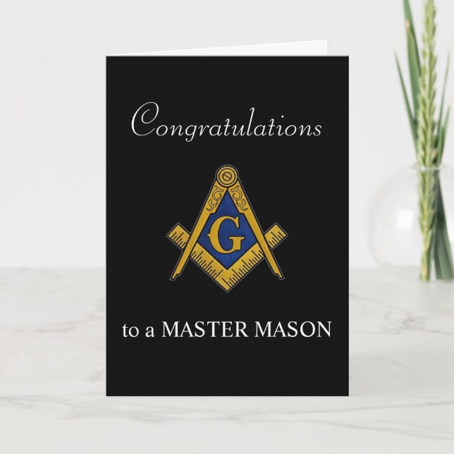 Carte De Remerciements Félicitations Freemason Masonic Master Mason (Devant)