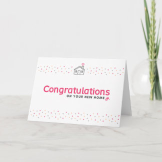 Carte De Remerciements Félicitations pour New Home