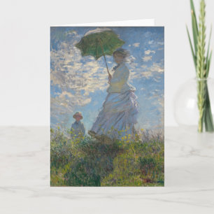 Carte De Remerciements Femme avec parasol - Madame Monet et son fils