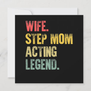 Carte De Remerciements Femme Étape Maman de la légende de l'action Premiu
