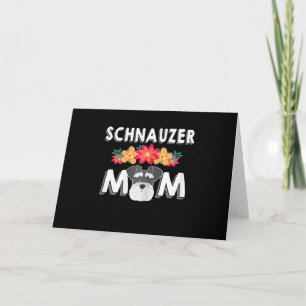 Carte De Remerciements Femme mignonne Schnauzer Maman qui aime Schnauzers