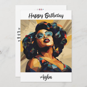 Carte De Remerciements Femme noire : Artistérie cubiste