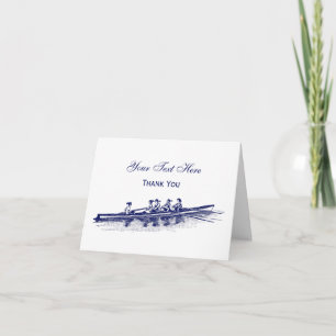 Carte De Remerciements Femmes Aviron Rameuses Équipe D'équipage Sports Na