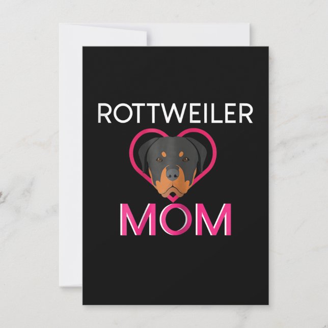 Carte De Remerciements Femmes Rottweiler Maman (Devant)
