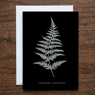 Carte De Remerciements Fern - Gymnogramma Chrysophylla. Effet de rayons X