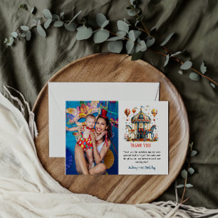 Carte De Remerciements Festival du Carnaval de Cute Circus 1er anniversai