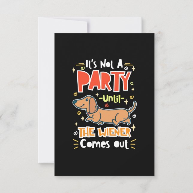 Carte De Remerciements Fête avec mes dachshunds (Devant)