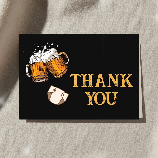 Carte De Remerciements Fête bébé Beer and Diapers (Beer and Diapers Baby Shower Thank You Card
)