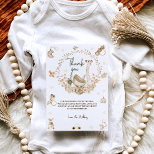 Carte De Remerciements Fête bébé salle de bébé girafe bohème