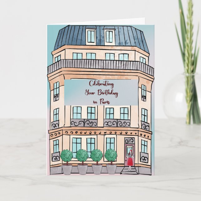 Carte De Remerciements Fête d'anniversaire à Paris France (Devant)