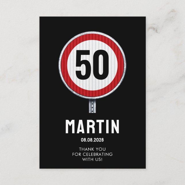 Carte De Remerciements Fête d'anniversaire d'âge PERSONNALISÉ avec pannea (Devant)