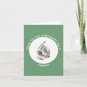 Carte De Remerciements Fête d'anniversaire d'Alice au pays des merveilles