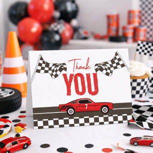 Carte De Remerciements Fête d'anniversaire de 1 an pour garçon - Fast One