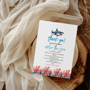 Carte De Remerciements Fête d'anniversaire de 1 an sous la mer