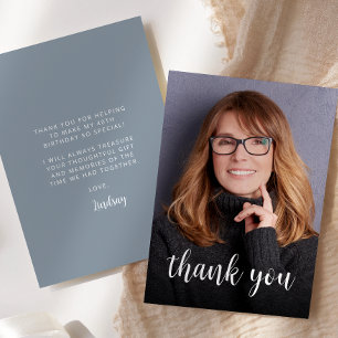 Carte De Remerciements Fête d'anniversaire de 40 ans avec photo personnal