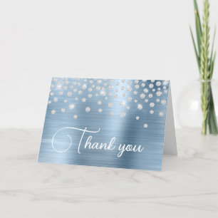 Carte De Remerciements Fête d'anniversaire de 50 ans avec confettis diama