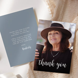 Carte De Remerciements Fête d'anniversaire de 60 ans avec photo personnal