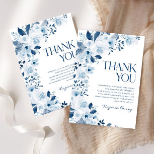 Carte De Remerciements Fête d'anniversaire de bébé fille aux fleurs sauva