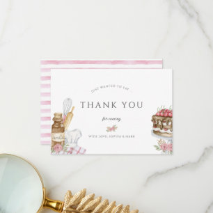 Carte De Remerciements Fête d'anniversaire de cuisson à l'aquarelle
