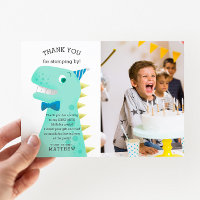 Fête d'anniversaire de dinosaure Photo personnalis