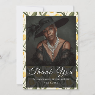 Carte De Remerciements Fête d'anniversaire de fille inspirée de tulipes s