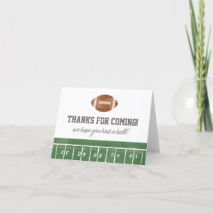 Carte De Remerciements Fête d'anniversaire de football