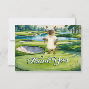 Carte De Remerciements Fête d'anniversaire de golfeur sur le terrain de g