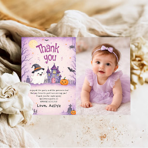 Carte De Remerciements Fête d'anniversaire de Halloween fantaisiste