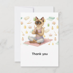 Carte De Remerciements Fête d'anniversaire de yoga pour Amoureux de les c