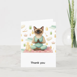 Carte De Remerciements Fête d'anniversaire de yoga pour Amoureux de les c