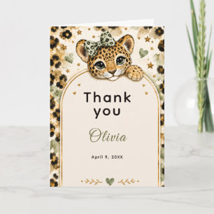 Carte De Remerciements Fête d'anniversaire des 12 ans de Wild Leopard