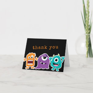 Carte De Remerciements Fête d'anniversaire des enfants Monster Mash Migno