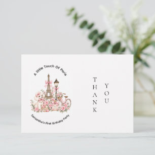 Carte De Remerciements Fête d'anniversaire des filles A Little Touch Of P