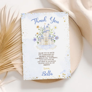 Carte De Remerciements Fête d'anniversaire du château de la princesse roy