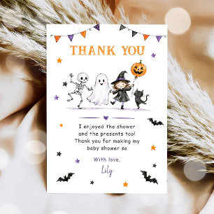 Carte De Remerciements Fête d'anniversaire fantôme d'Halloween épouvantab