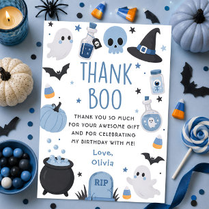 Carte De Remerciements Fête d'anniversaire fantôme d'Halloween épouvantab