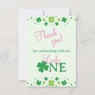 Carte De Remerciements Fête d'anniversaire Lucky One First 1ère