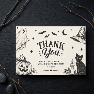 Carte De Remerciements Fête d'anniversaire moderne Halloween épouvantable