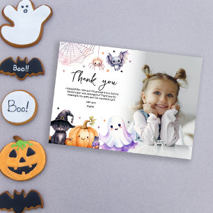 Carte De Remerciements Fête d'anniversaire photo Spooktacular mignonne