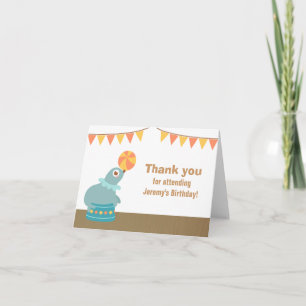 Carte De Remerciements Fête d'anniversaire pour enfants - Clown de cirque