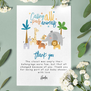 Carte De Remerciements Fête d'anniversaire pour tous les fêtards