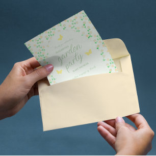Carte De Remerciements Fête dans le jardin pour une baby shower mixte