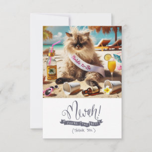 Carte De Remerciements Fête de Bachelorette amoureuse de chats