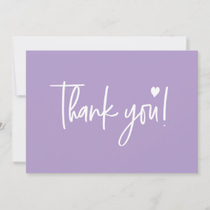 Carte De Remerciements Fête de bébé au style moderne violet