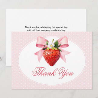Carte De Remerciements Fête de Bébé Coquette Berry Sweet