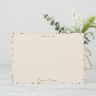 Carte De Remerciements Fête de Bébé Florale de Fleur Sauvage Capriceuse N