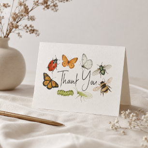 Carte De Remerciements Fête de Bébé Insectes Love Bug