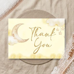 Carte De Remerciements Fête de Bébé Pleine Lune