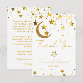 Carte De Remerciements Fête de Bébé Twinkle Little Star